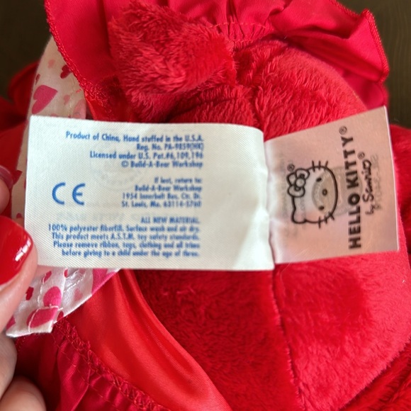 Hello Kitty Red Gingham Heart Build A Bear with tags LIMITED EDITION - Picture 5 of 7